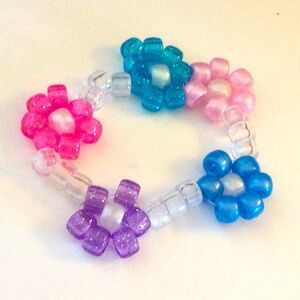Colorful Beaded Flower Bracelet